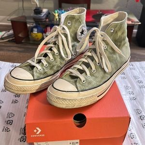 Converse green Chuck 70 hi top sneakers